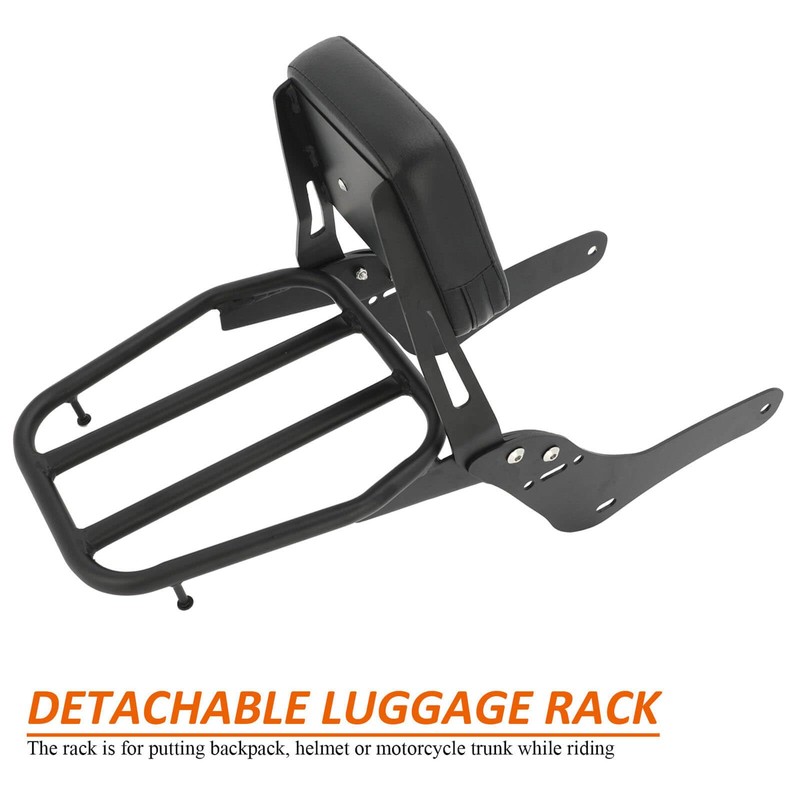 Passenger Sissy Bar with Luggage Rack Backrest Fit for Honda