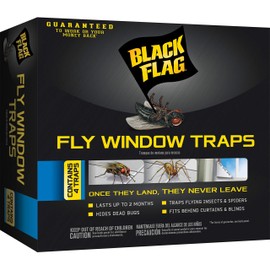 Black Flag 11017 HG-11017 Fly Window Trap, 4-count, Clear