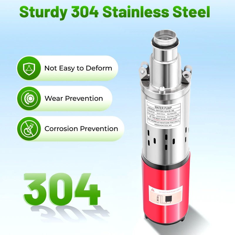 Deep Well Submersible Pump with 22.97 ft Cable, 98.43 ft