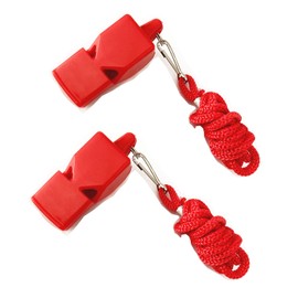 2LL4HM Whistle 2 Packs Premium Sports Outdoor Non-Nuclear Sentinel Whistles - Essential for Coaches, Referees, and Lifeguards (Red)