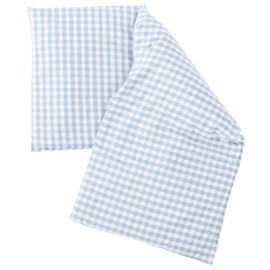 Cherry Stone Cushion 20 x 50 cm 3-Chamber Organic Fabric Light Blue/White Heat Cushion and Cold Cushion Grain Cushion