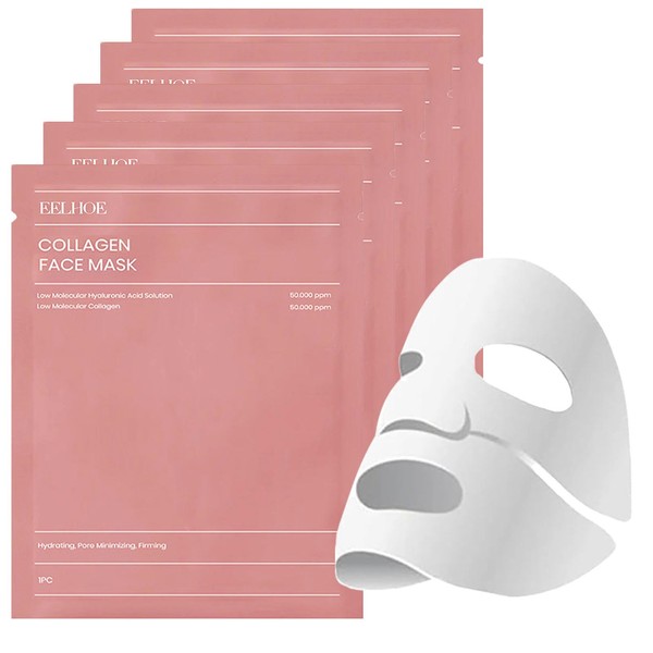 Collagen Mask for Anti Aging - 5PCS Collagen Face Mask