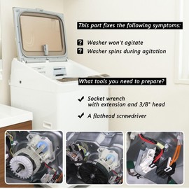 ZNTVW WH03X30517 Washer Shift Actuator, WH01X27538 Drive Belt, WH05X24185 Clutch, WH01X24434 Spring, WH03X32097 Transmission Drive Pulley And Nut Compatible with GE Washing Machine Parts Set 5PCS