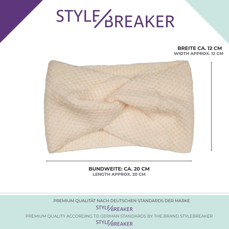 styleBREAKER 04026060 Women's Knitted Headband with Waffle Patent Knitting Pattern