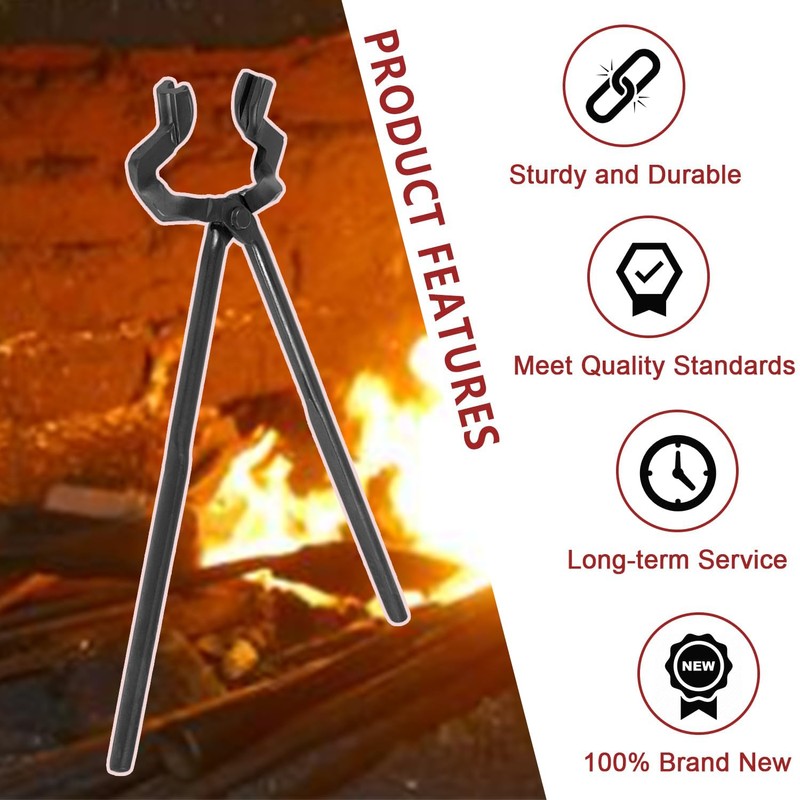 Bonbo Knife making Tongs Blacksmith Tongs 16"Z- V-Bit Style Tongs,