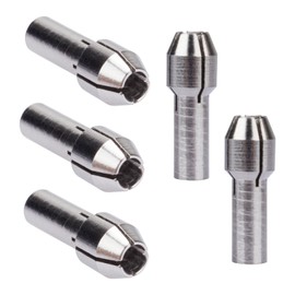 42-77-0400 2460-20 1/8 In Rotary Tool Collet Fit for Dremel Silver Color (5Pcs)