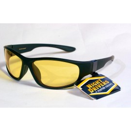 Foster Grant NEW Foster Grant NIGHT DRIVERS Black Wrap Night Driving Glasses FAST LANE