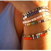 KELITCH Tila Pearl Bracelet Colourful Stretch Bracelet Stackable Friendship Bangle