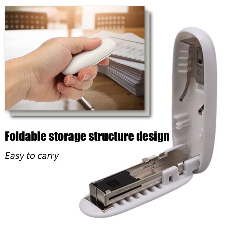 Stapler Mini Stapler Portable Stitcher Foldable Storage for Office School