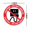 Do Not Unplug Sign Stickers,5 Inch Round Shape Do Not
