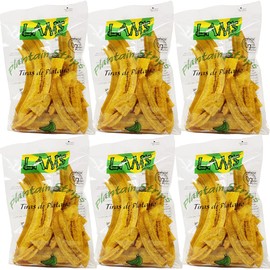 Lam's Plantain Strips || Tiras de Platano || 2.5oz || 71g || Vegetable Snacks || Healthy & Fresh Snacks || Gluten-free || Banana Chips || Natural Slices || (pack of 06)