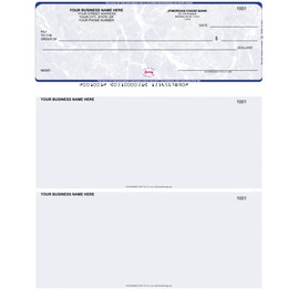 ABC Printed Business Checks Compatible w/QuickBooks on Top, Blue Marble (250 Sheets)