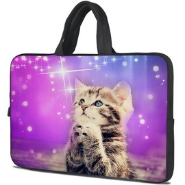 icolor 12 ~ 12.6 Inch Laptop Bag Protective Case, 15 ~ 15.6 Inch Neoprene Laptop Bag Tablet Holder Notebook Bag Handbag Laptop Case (Kittens, for 12 ~ 12.6 Inches)