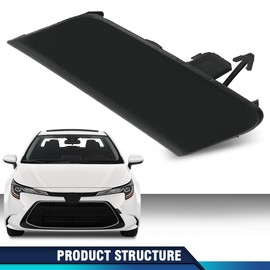 PIT66 Front Bumper Tow Eye Hook Cover Cap Compatible with Toyota Corolla LE XLE 2020 2021 Black Tow Eye Cover 5212812920