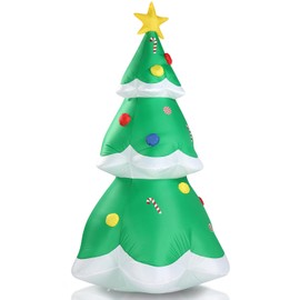 6.9 Ft Inflatables Christmas Tree Outdoor Decorations,Lighted Inflatable Christmas Tree Blow Up Yard Decorations with Built-in LED Lights for Holiday Party Decor (Christmas Tree)