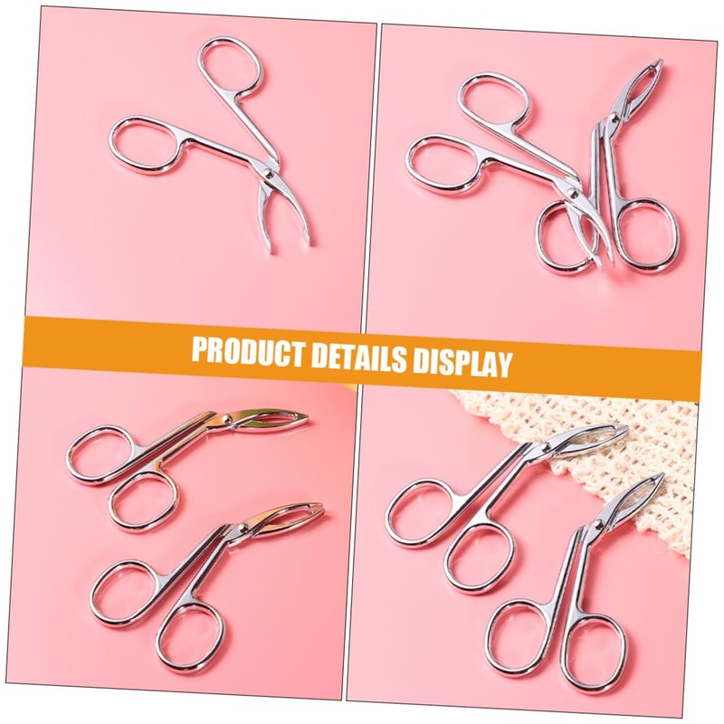WOONEKY Professional Eyebrow Tweezers Set Stainless Steel Scissor Tweezers for