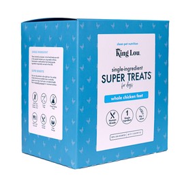 King Lou King Lou Pets - Whole Chicken Feet for Dog - Dog Treats Small Dogs to Large Dogs - USA-Made Dehydrated Chicken Feet for Dog Treats - Collagen, Glucosamine, Chondroitin for Hip and Joints - 40 Count