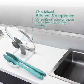 Outlery Multifunctional Spoon Rest and Pot Lid Holder - Versatile Utensil Rest for Countertop - Stove Spoon Holder with 4 Slots Keep Kitchen Organized and Cooking Utensils Separated - Easy to Clean