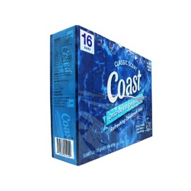 Coast Refreshing Deodorant Soap - Bar Soap with Thick Rich Lather - Clean Rinsing Formula for Fresh, Non-Dry Skin - Classic Scent - 16bars, 4oz. (113g)each / Total New Wt 4lbs. (1.8kg).