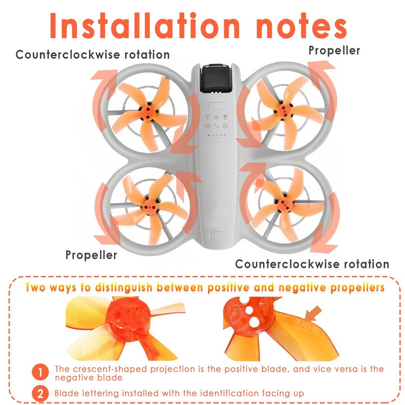 2 Pairs Low Noise Propellers for DJI NEO - Lightweight