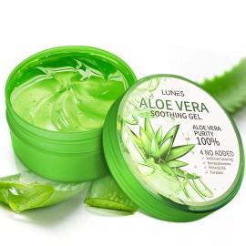 Lunes Set of  100% Pure ALOE VERA SOOTHING MOISTURE GEL & 400ml  ESSENCE TONER