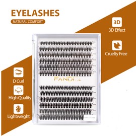 Pack of 240 Individual Lashes Cluster Lashes, 30D + 40D D Curl 9-16 Mix Lash Clusters Soft Eyelashes False Eyelashes DIY Lash Extension At Home (30D + 40D-0.07D, 9-16mix)