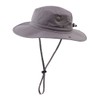 Connectile Women's Summer Cotton Safari Hat Wide Brim UV Protection Hat Folding Gardening Hat, gray (dark gray)