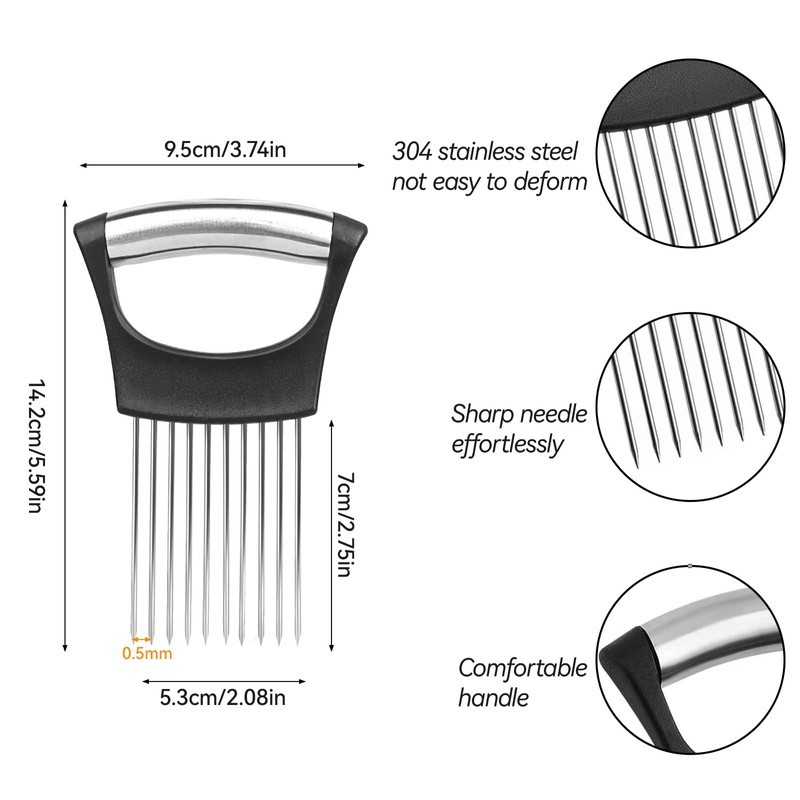 Upgraded Onion Holder for Slicing, New Stainless Steel Onion Slice