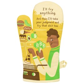 Blue Q Funny Oven Mitt ~ I'll Fry Anything. Super-Insulated Quilting, Comfy, Natural-Fitting Shape, 100% Cotton.