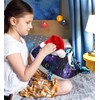 DolliBu Santa Whale Stuffed Animal Plush Toy - Space Sequin