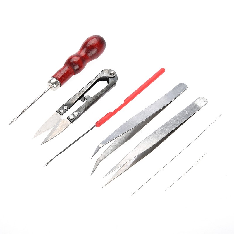 11 Pcs DIY Jewelry Tool Set Pliers Tweezers Ring Crochet