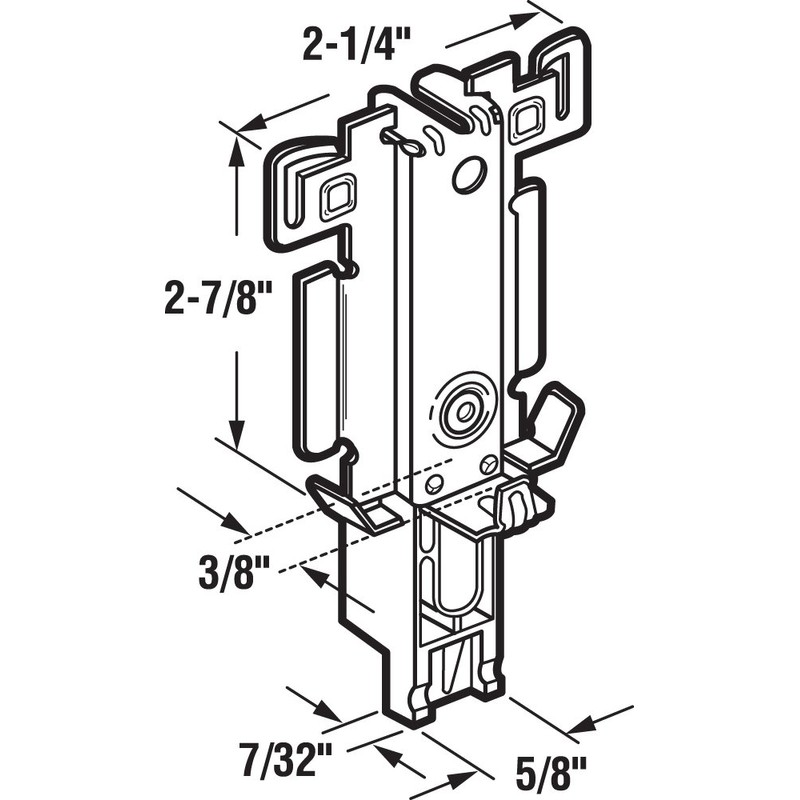 Prime-Line N 6551 Panel Wardrobe Door Guide, fits Acme Doors,