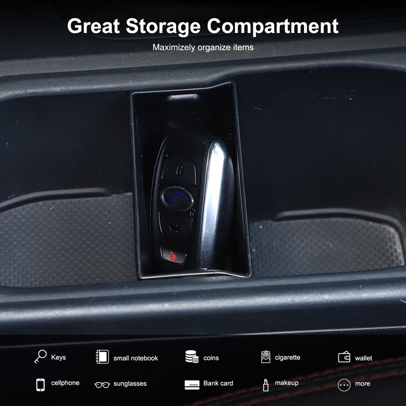 Tumukiw Center Console Cup Holder Insert Divider Storage Box Compatible