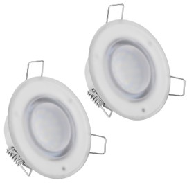 RVZONE 3 Inch LED RV Puck Light | 12 Volt RV Boat Recessed Mount Ceiling Light, 12V RV Interior Light Down Light for Under Cabinet Camper Truck Boat Yacht, Warm White 2700-3200K