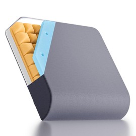 Ultimate 4-Inch Wheelchair Cushion – 3-Layer Memory Foam with Breathable Design Pressure Relief – Ergonomic Seat Pad for Wheelchairs, Office Chairs, and Home Use(Grey)