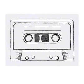 'Cassette Tape' Temporary Tattoo - Water Resistant, Skin-Safe, Non-Toxic Transfer (TO00035606)