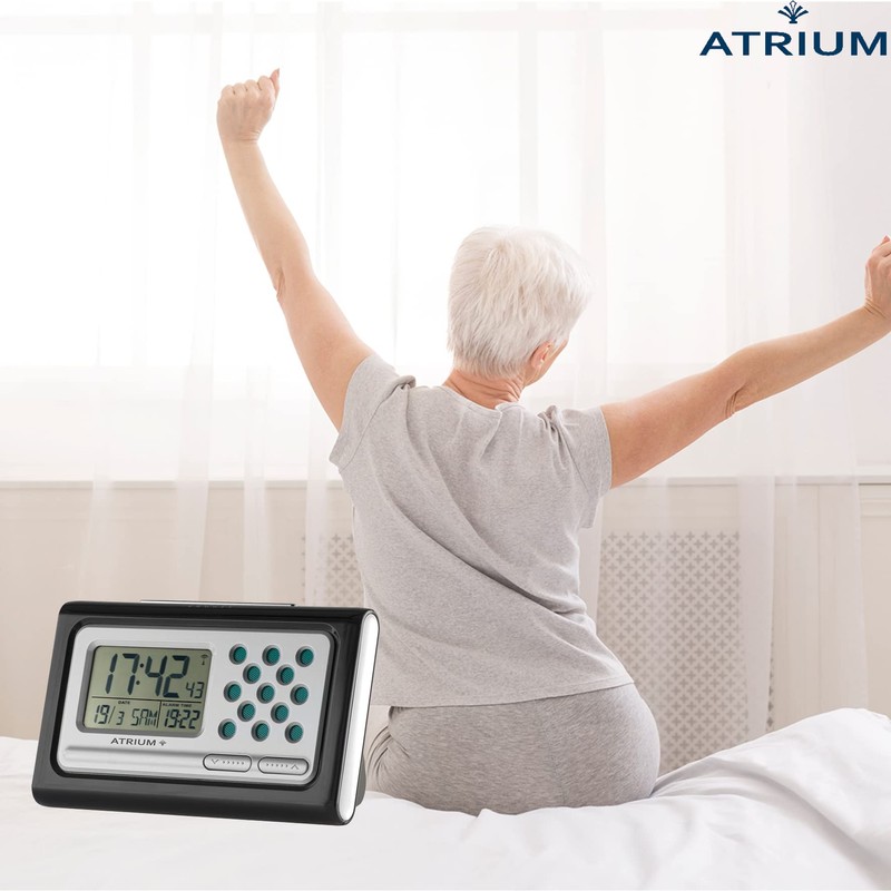 Atrium A310-7 Talking Radio Controlled Alarm Clock for Seniors Digital