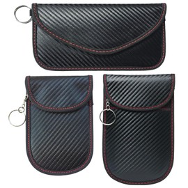 DKDDSSS 3 Pcs Key Pouches Car Key Pouches, Car Key Signal Blocking Pouch, Keyless Entry Car Keys Case, RFID Blocker Bag for Car Security, Car Key Signal Blocker Pouch, Stylish Anti-Theft Car Key Case