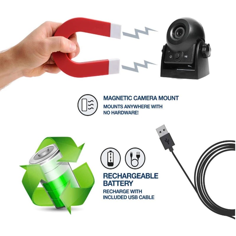 Wireless Backup Dash Cam, MHCABSR WiFi Reversing Camera Work with