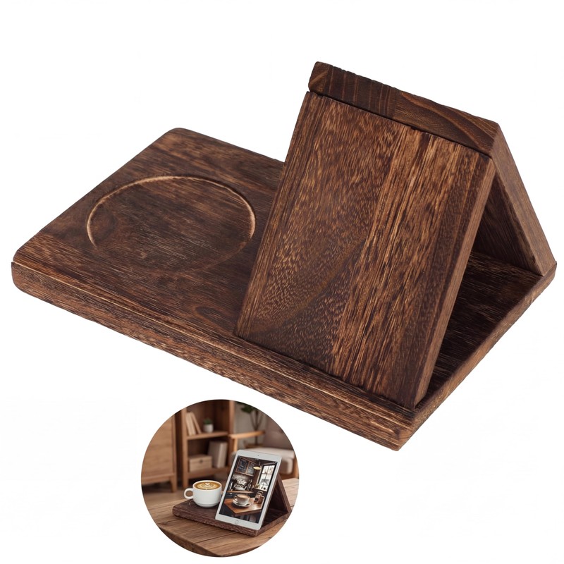 SiliFine Wooden Book Stand for Reading Rest Triangle Book Holder