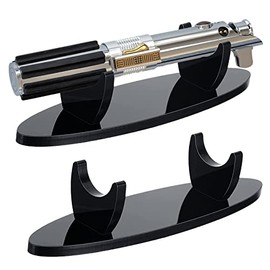 Lightsaber Display Stand Sword Stand Acrylic Desktop Display Stand Light Saber Rack for Lightsaber Display Decoration (Oval Black 1pack)