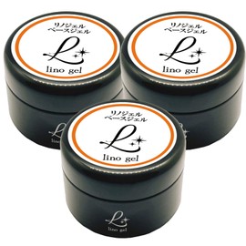 LinoGel Base Gel, Made in Japan, Fill-in Compatible, Gel Nails, 0.5 oz (15 g), Clear, Transparent, UV LED, Clear Gel, Gel Nails, Base Coat, Nail Base, Nail Supplies (3 Pieces)