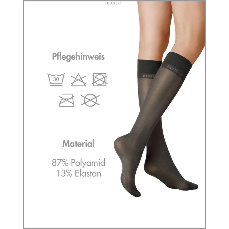 KUNERT Women's Knee Socks, Graphite 0420