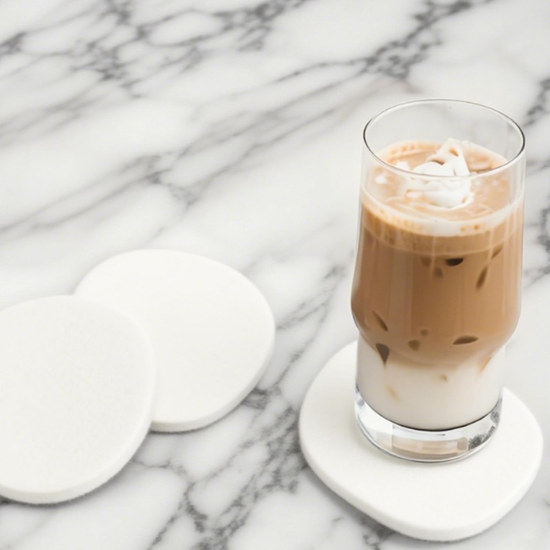 LVYKING Set of Four Coaster Pads Made from Diatomaceous Earth,