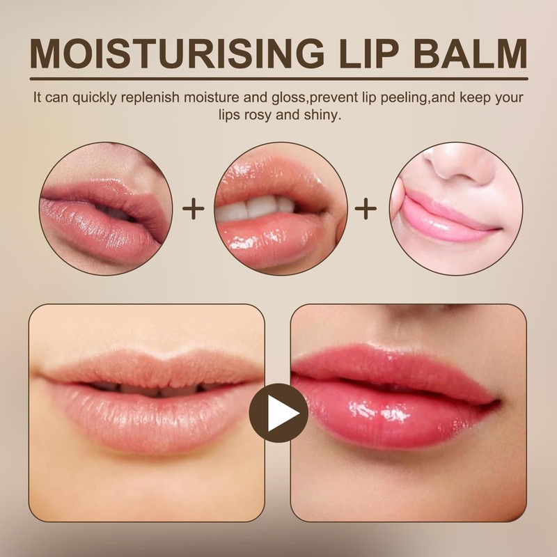 MADGININE 6PCS Lip Butter Balm Lip Balm Vanilla,Mini Lip Balm