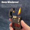 Mecha Metal Rocker Lighter, Retro Transparent Oil Tank Metal Rocker