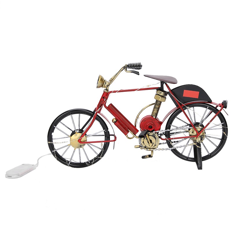 Red Mini Modern Bicycle Model Artwork Home Shop Decoration Ornament