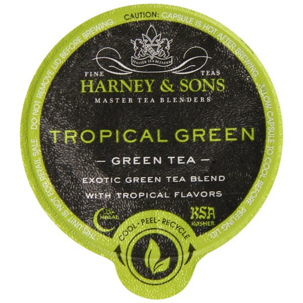 Harney and Sons Tropical Green Tea Capsules, 24 Count