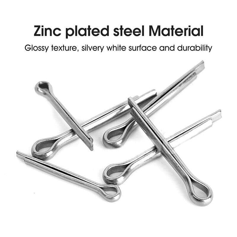 555pcs Cotter Pin Assortment Set Grab Split Fixings Securing Lock