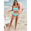 Herseas Womens Turquoise Bikini Sets Two Piece High Waisted Color